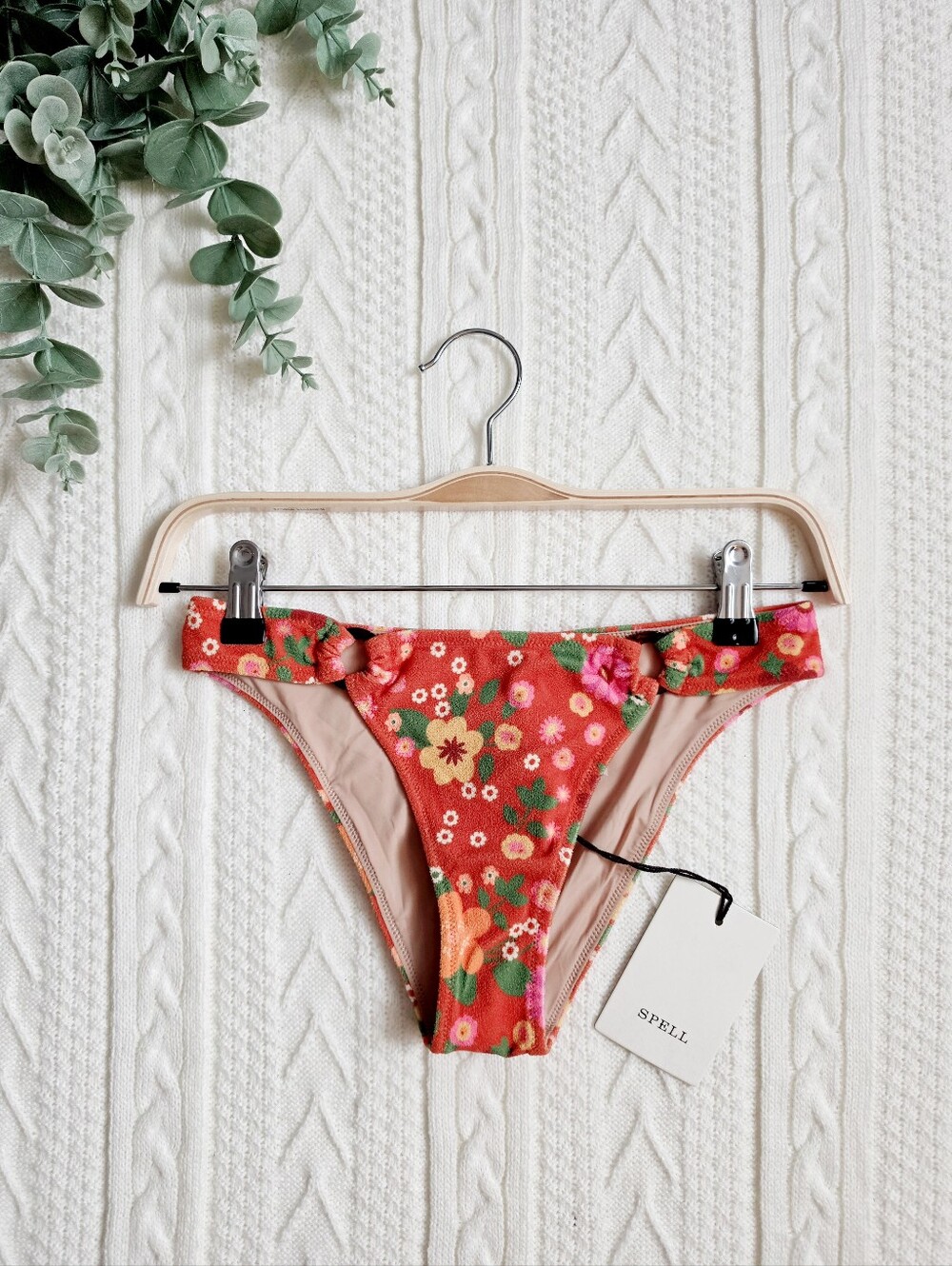 Spell Pomelia Ring Pant Bikini Bottoms Swim Summer Floral Retro Small NEW
